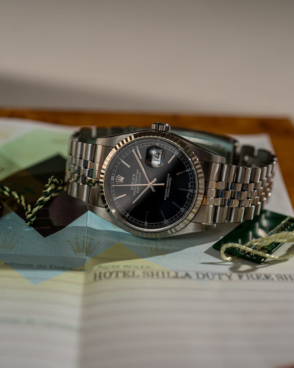 Rolex Watch Rolex Datejust 36 16234 - Black Dial Jubilee - Cert & Tags - ca. 2004
