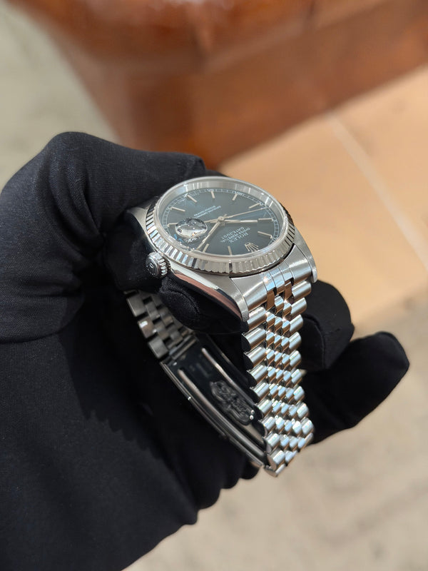 Rolex Watch Rolex Datejust 36 16234 - Blue Dial White Gold Fluted Bezel Jubilee - Watch Only - ca. 1996