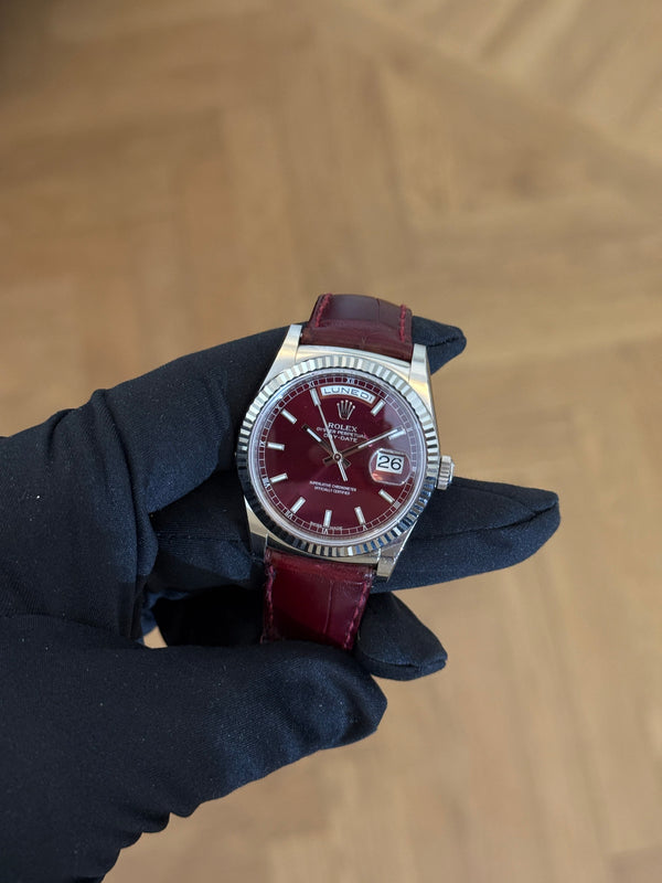 Rolex Watch Rolex Day-Date 36 White Gold Cherry Dial 118139 - Box & Card - 2015