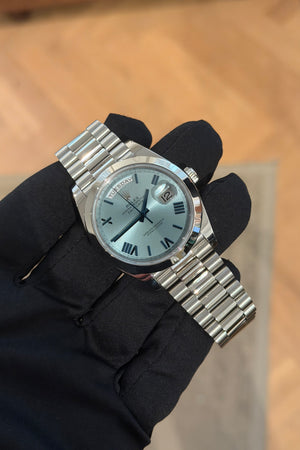 Rolex Watch Rolex Day-Date 40 228206 - Platinum Ice Blue Roman Dial - Full Set - 2018