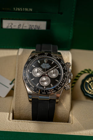 Rolex Watch Rolex Daytona 126519LN - White Gold Black Dial - Full Set - 2024