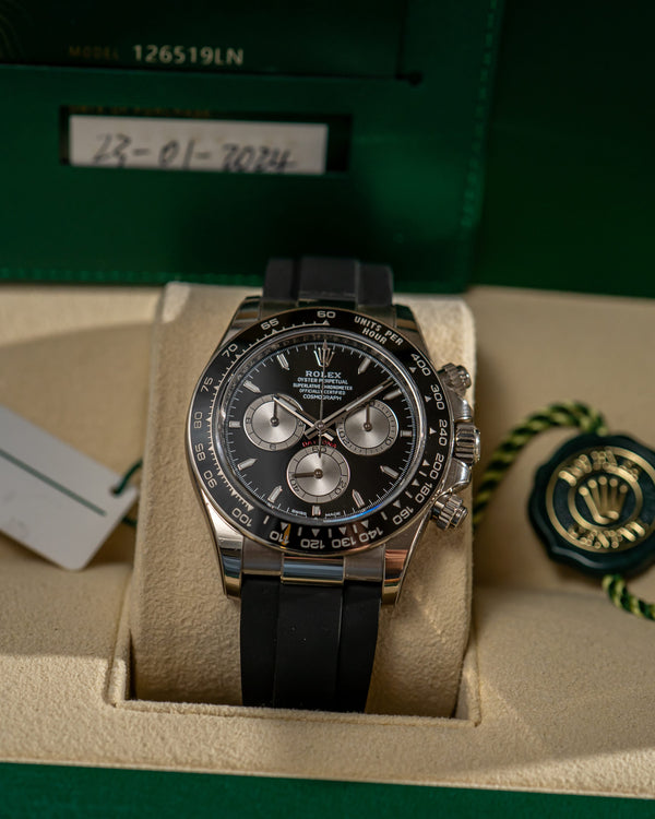 Rolex Watch Rolex Daytona 126519LN - White Gold Black Dial - Full Set - 2024