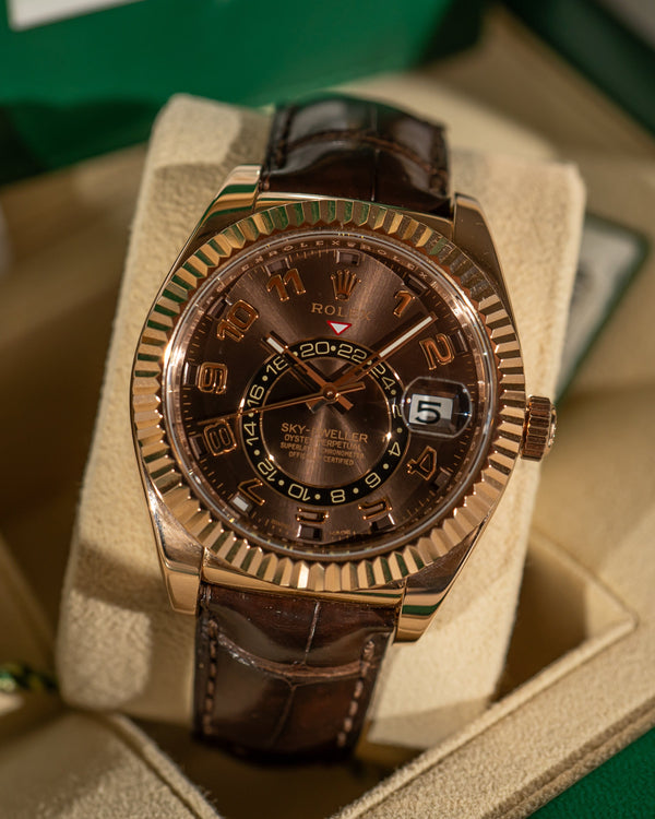 Rolex Sky-Dweller 326135 – Everose Gold – Chocolate Dial – Full Set (2015)