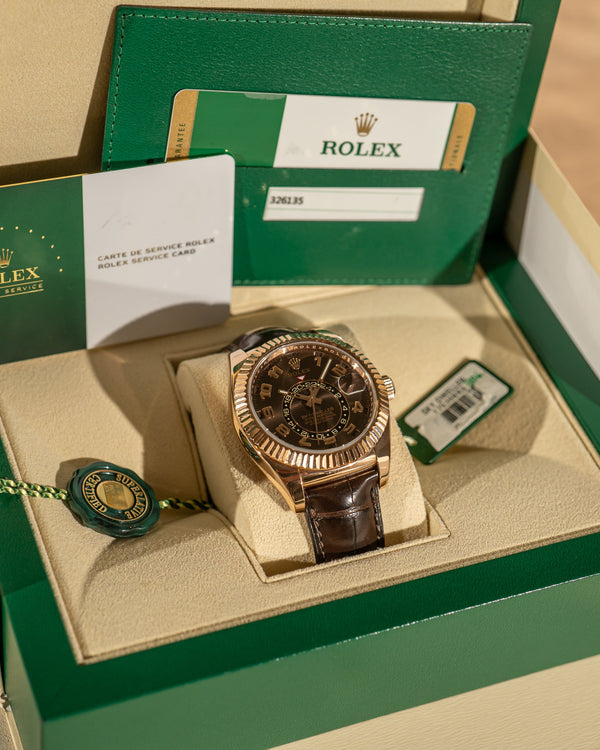 Rolex Sky-Dweller 326135 – Everose Gold – Chocolate Dial – Full Set (2015)