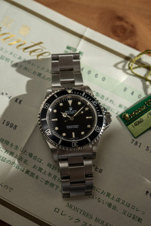 Rolex Watch Submariner 14060 - Tritium Dial with Creamy Patina - Papers & Serial Tag - 1998