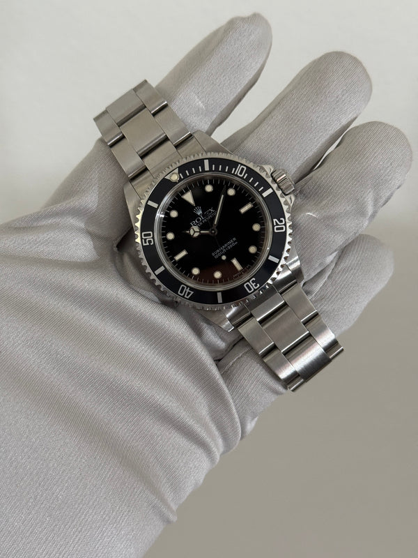 Rolex Watch Submariner 14060 - Tritium Dial with Creamy Patina - Papers & Serial Tag - 1998