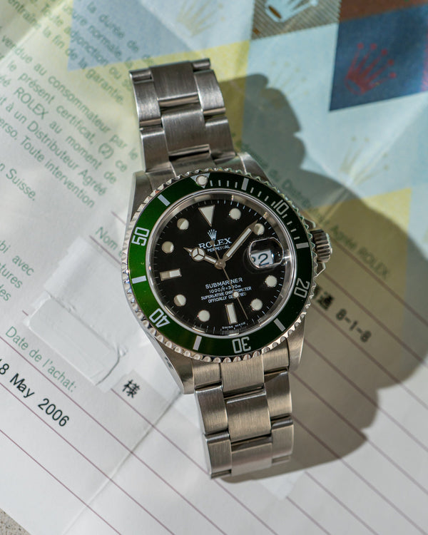 Rolex Submariner 16610LV Kermit - Full Set 2006