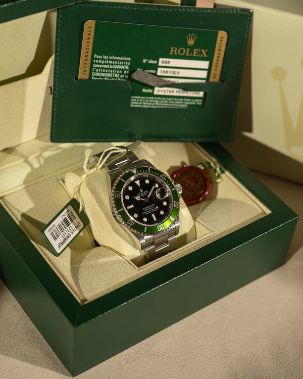 Rolex Submariner 16610LV “Kermit” – Mint Condition – Box & Papers (2009)