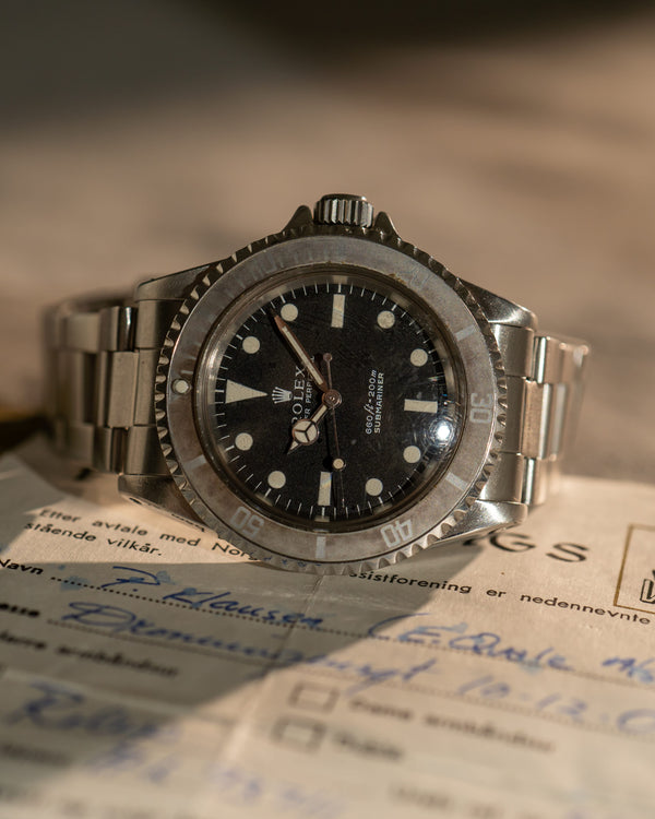 Rolex Watch Submariner 5513 - Meters First Matte Dial - Original Insurance Papers - 1971