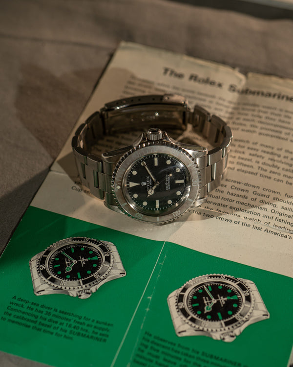 Rolex Watch Submariner 5513 - Meters First Matte Dial - Original Insurance Papers - 1971