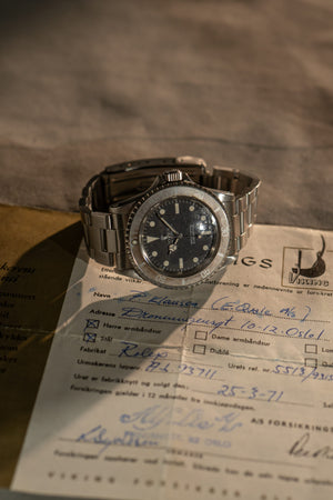 Rolex Watch Submariner 5513 - Meters First Matte Dial - Original Insurance Papers - 1971