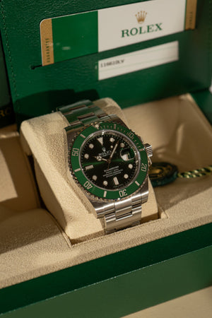 Rolex Submariner Date 116610LV – “Hulk” – Full Set (2019)
