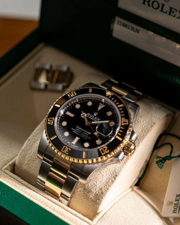 Rolex Watch Submariner Date 116613LN - Two-Tone Black Cerachrom - Full Set - 2019