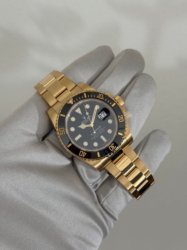 Rolex Watch Submariner Date 116618LN - Yellow Gold - Full Set - 2018