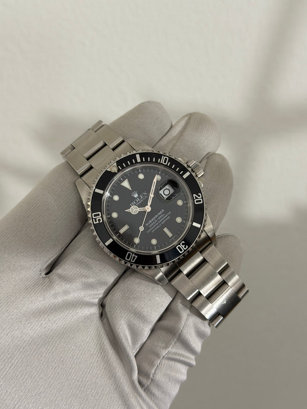 Rolex Watch Submariner Date 16610 - Swiss Only Dial - Rolex Service Card - 1999