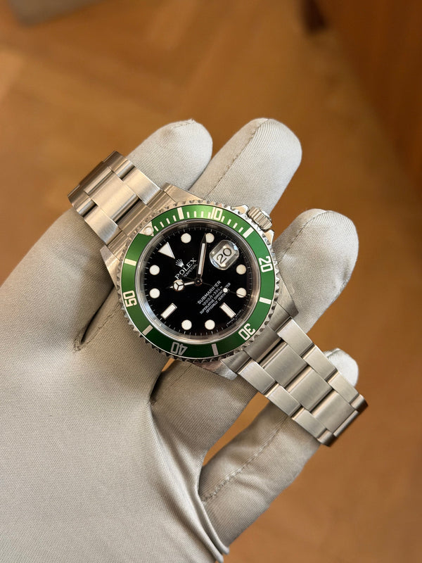 Rolex Submariner Date 16610LV - “Kermit” - D Serial - Unpolished - Watch Only