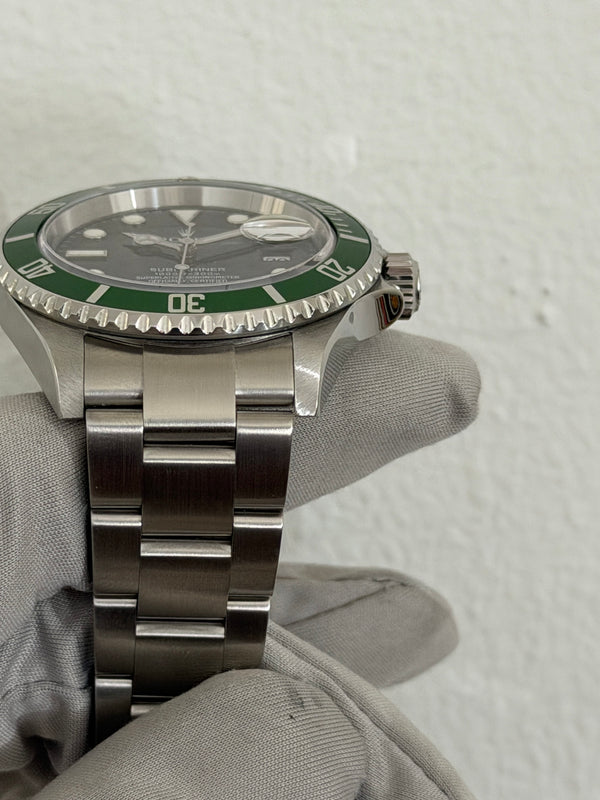Rolex Watch Submariner Date 16610LV Kermit - Green Bezel - Full Set with RCP Certificate - 2007