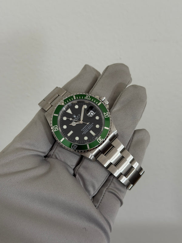 Rolex Watch Submariner Date 16610LV Kermit - Green Bezel - Full Set with RCP Certificate - 2007