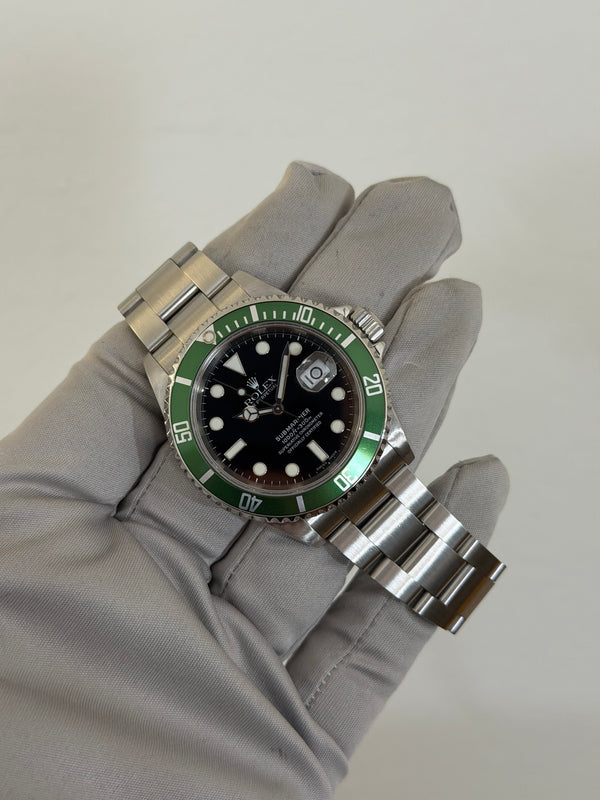 Rolex Watch Submariner Date 16610LV - Kermit - LC410 - Full Set (2005)