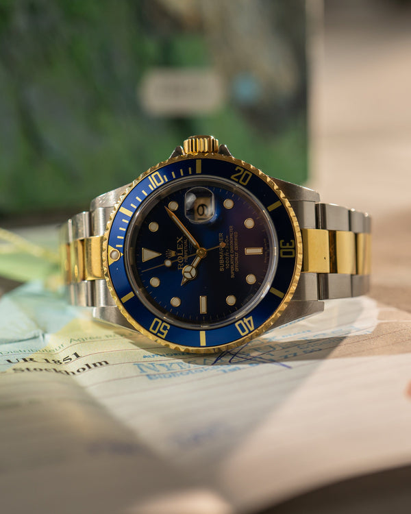 Rolex Submariner Date 16613 - Blue Dial - Full Set (2005)