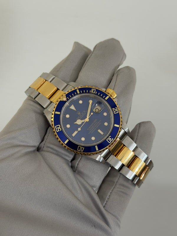 Rolex Watch Submariner Date 16613 - Two-Tone Blue - Papers Only - 2001