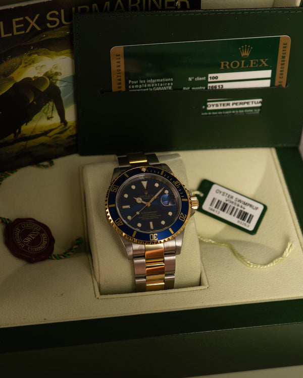 Rolex Submariner Date 16613LB - New Old Stock - Full Set (V-Serial)