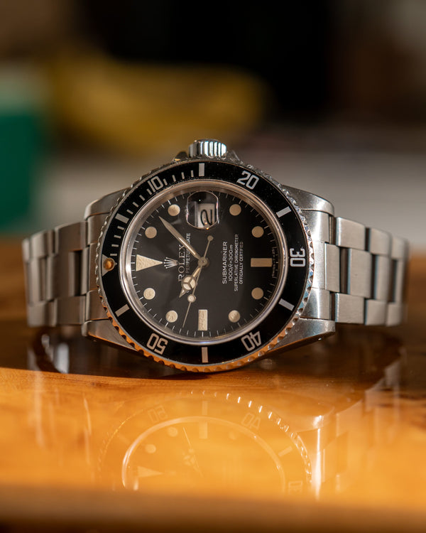 Rolex Watch Submariner Date 16800 - Matte Tritium Dial - Watch Only - 1982