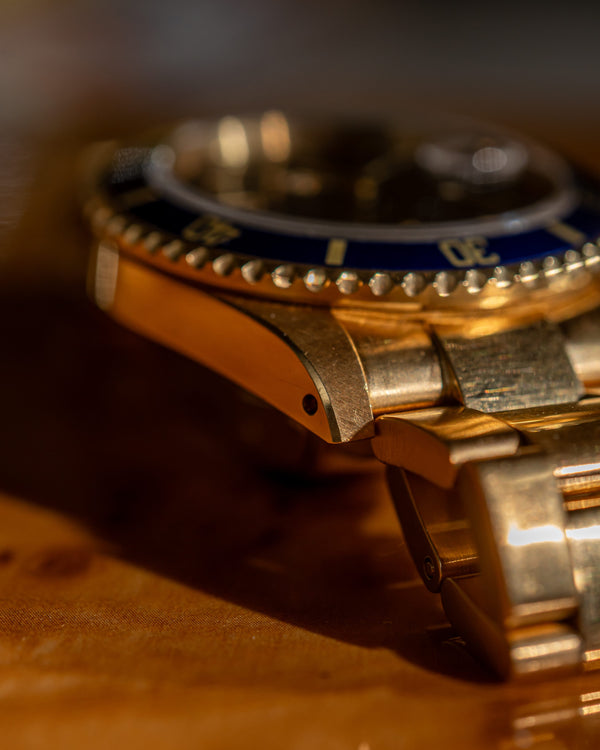 Rolex Watch Submariner Date 16808 - 18K Yellow Gold Blue Nipple Dial - Watch Only