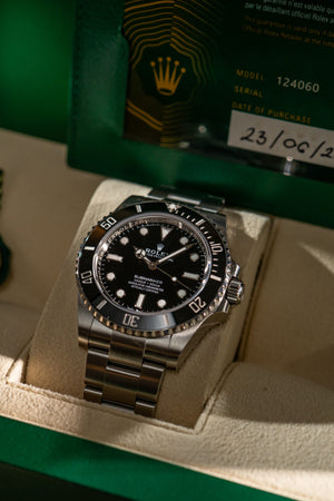 Rolex Watch Submariner No Date 124060 - 41mm Black Cerachrom - Full Set - 2024