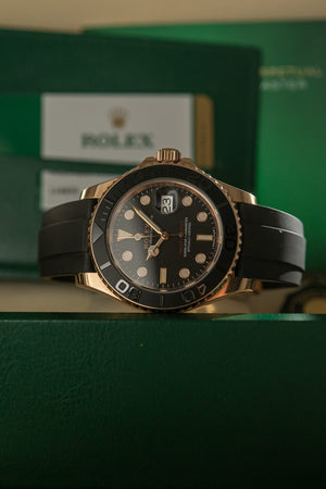 Rolex Watch Yacht-Master 40 116655 - Everose Gold Oysterflex - Full Set - 2019