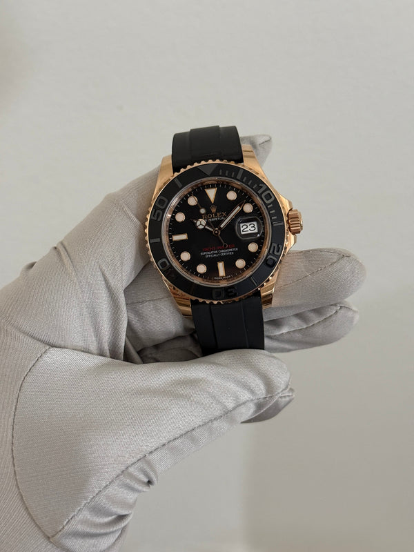 Rolex Watch Yacht-Master 40 116655 - Everose Gold Oysterflex - Full Set - 2019