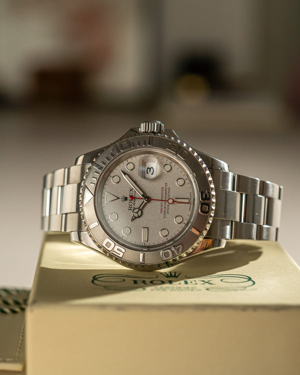 Rolex Watch Yacht-Master 40 16622 - Rolesium Platinum Dial - Rolex CPO 2024 - Box & Papers (ca. 2000)