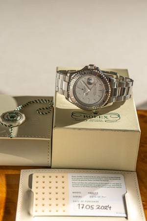 Rolex Watch Yacht-Master 40 16622 - Rolesium Platinum Dial - Rolex CPO 2024 - Box & Papers (ca. 2000)