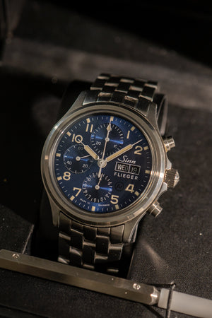 Sinn 358 Sa BE - Blue Dial Chronograph - Full Set (2021)