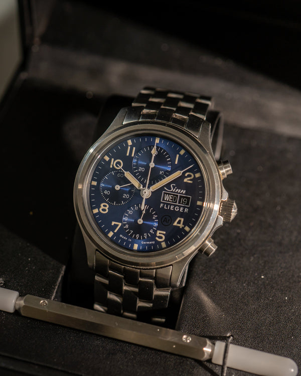 Sinn 358 Sa BE - Blue Dial Chronograph - Full Set (2021)