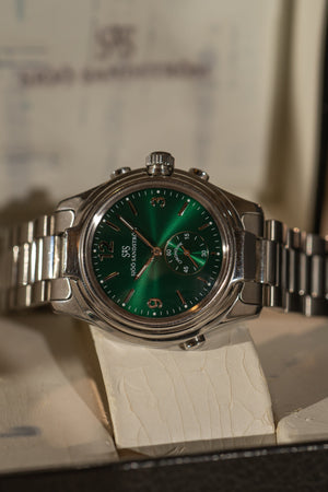 Sjöö Sandström Chronolink Worldtimer UTC – Green Dial – With Box