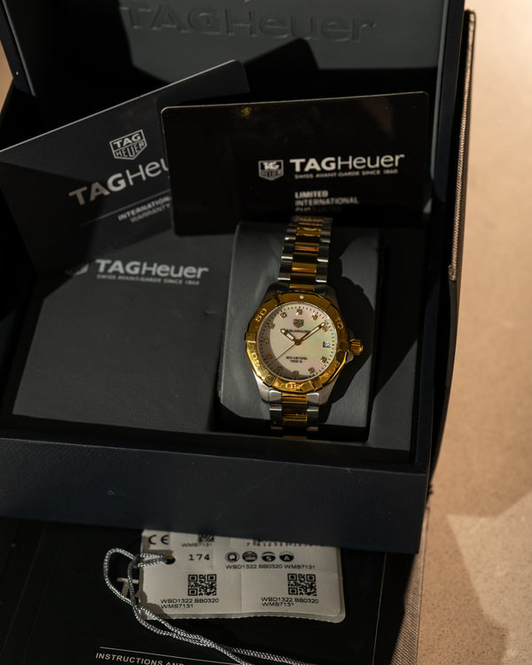 TAG Heuer Aquaracer Lady WBD1322 - Mother of Pearl Diamond Dial - Full Set