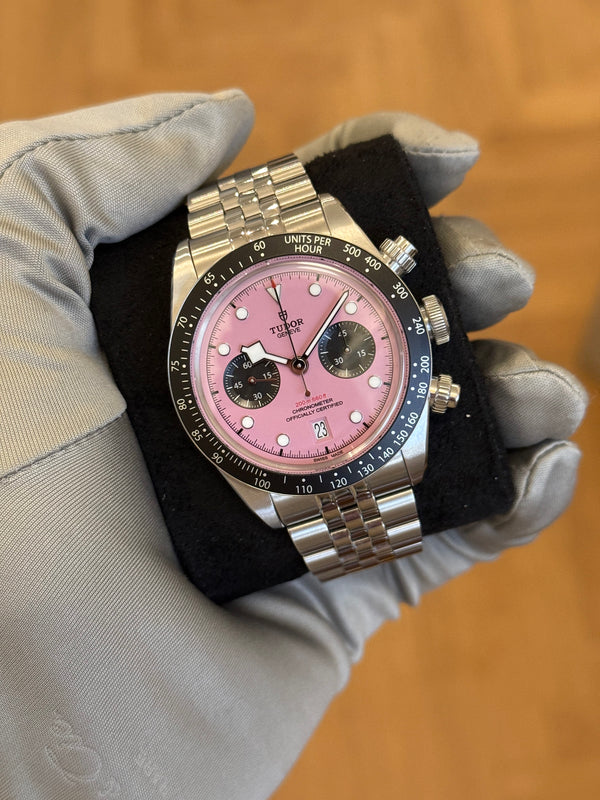 Tudor Black Bay Chrono M79360N-0019 - Flamingo Pink Dial - Full Set (2025)