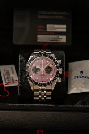 Tudor Black Bay Chrono M79360N-0019 - Flamingo Pink Dial - Full Set (2025)