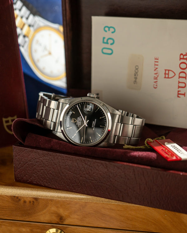 Tudor Watch Oyster Prince Date-Day 94500 - Black Dial - Full Set - 1994