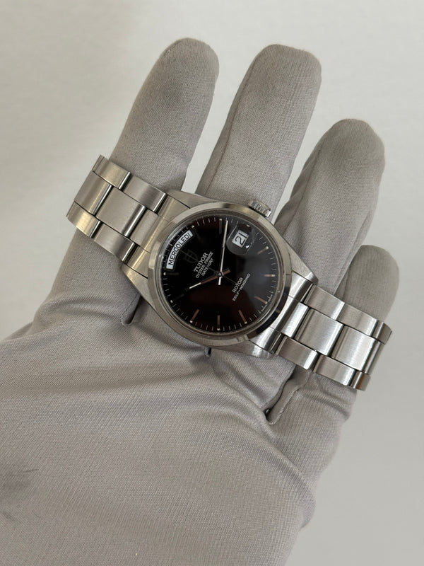 Tudor Watch Oyster Prince Date-Day 94500 - Black Dial - Full Set - 1994