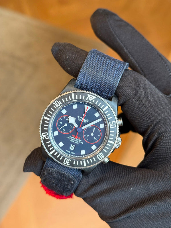 Tudor Watch Pelagos FXD Chrono M25807KN-0001 - Alinghi Red Bull Racing - Full Set (2023)