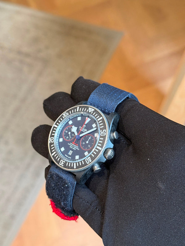 Tudor Watch Pelagos FXD Chrono M25807KN-0001 - Alinghi Red Bull Racing - Full Set (2023)