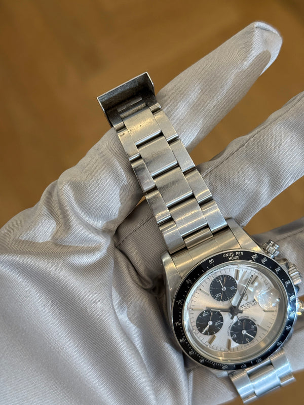 Tudor Watch Prince Date Chronograph 79260 - Silver Dial Big Block - Full Set - 1997
