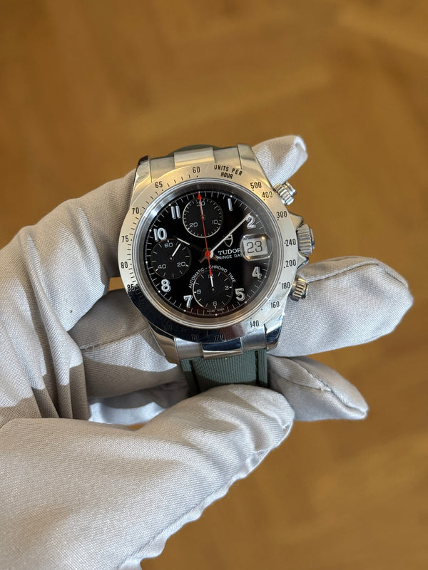 Tudor Watch Prince Date Chronograph 79280P - Black Dial - Watch Only - 2000