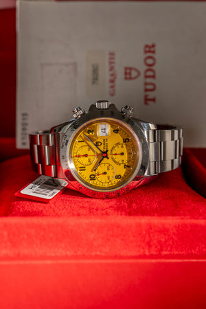 Tudor Watch Prince Date Chronograph 79280P - Yellow Dial - Box & Papers (1998)