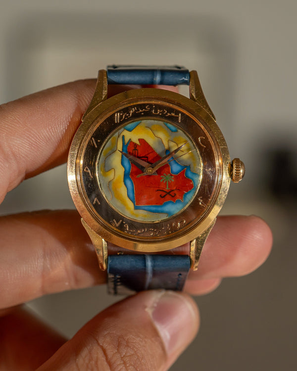 Universal Geneve Cloisonné Dial – Royal Saudi Commission – 18k Pink Gold Case