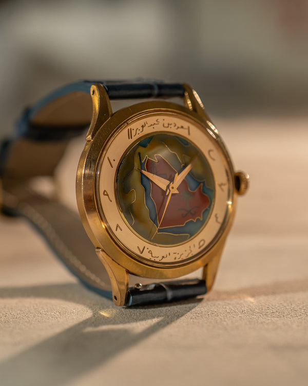 Universal Geneve Cloisonné Dial – Royal Saudi Commission – 18k Pink Gold Case