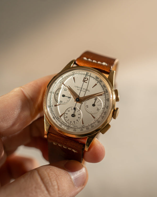 Universal Geneve Compax 124107 - 18k Rose Gold