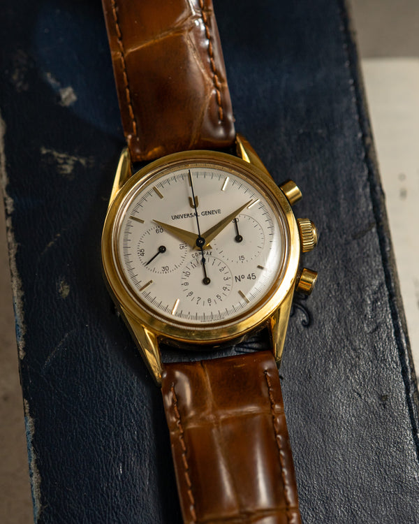 Universal Geneve Watch Compax 184.450 - 18K Yellow Gold No. 45 Limited Edition of 100 - Box & Papers - 1995